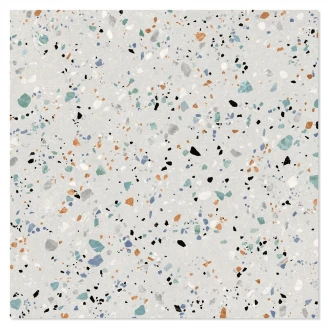 Klinker Terrazzo Colorful Hvid Mat 60x60 cm-2