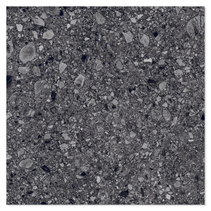 Udendørs Klinker Terrazzo Italia Mørkegrå Mat 61x61 cm Tykkelse 20 mm-1