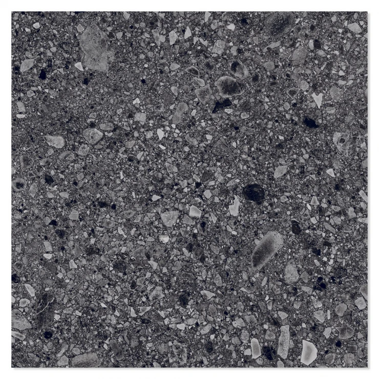 Udendørs Klinker Terrazzo Italia Mørkegrå Mat 61x61 cm Tykkelse 20 mm-0