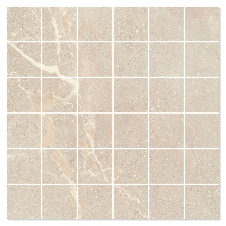 Mosaik Klinker Stonecraft Beige Mat 30x30 (5x5) cm-0