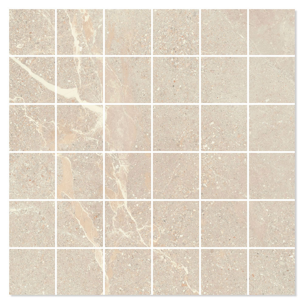 Mosaik Klinker Stonecraft Beige Mat 30x30 (5x5) cm