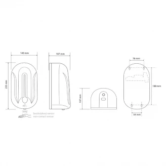 Automatisk Dispenser til Desinfektionsmiddel Hygio Hvid Glat-2