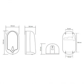 Automatisk Dispenser til Desinfektionsmiddel Hygio Sort Mat-2