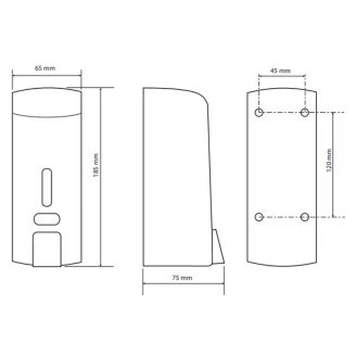 Sæbedispenser Krom Glat Hygio 300 ml-2