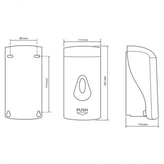 Sæbedispenser til Skumsæbe <strong>Hygio</strong>  Hvid Blank 1000 ml