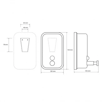 Sæbedispenser Hygio Krom Mat 150x100 cm-2