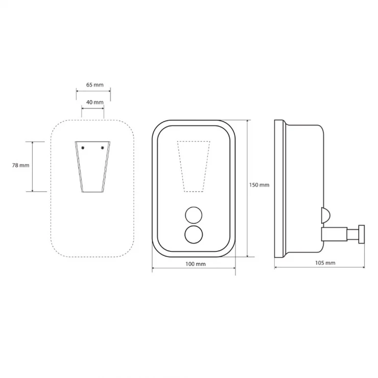 Sæbedispenser Hygio Krom Mat 150x100 cm-1