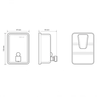 Sæbedispenser Hygio Krom Mat 150x97 cm-2