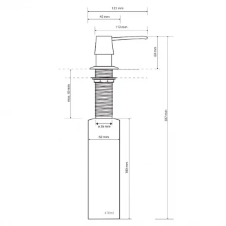 Sæbepumpe Hygio Indbygget Krom Glat-2