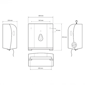 Dispenser til Papirhåndklæder "Autocut" Hygio Hvid Mat-2