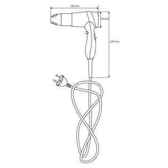 Hårtørrer uden Holder Hygio Hvid Glat-2