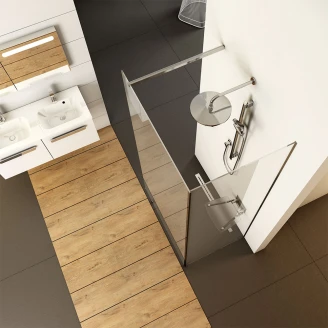 Ravak Brusehjørne <strong>Walk In Corner</strong>  Krom 120/90 cm + Profilpakke