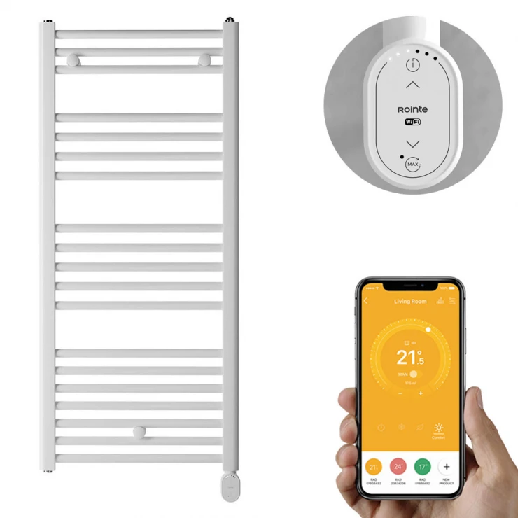 Rointe El Håndklædetørrer 500 W Wi-Fi Elba Oval Hvid Mat-1