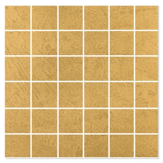 Mosaik Klinker Elite Concrete Guld Mat 30x30 (5x5) cm