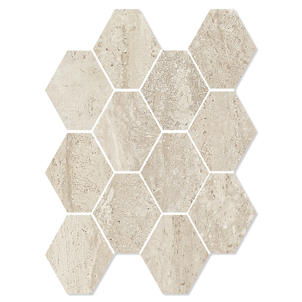 Unicomstarker Heksagon Klinker Tibur Stone Avena Mat 25x34 cm