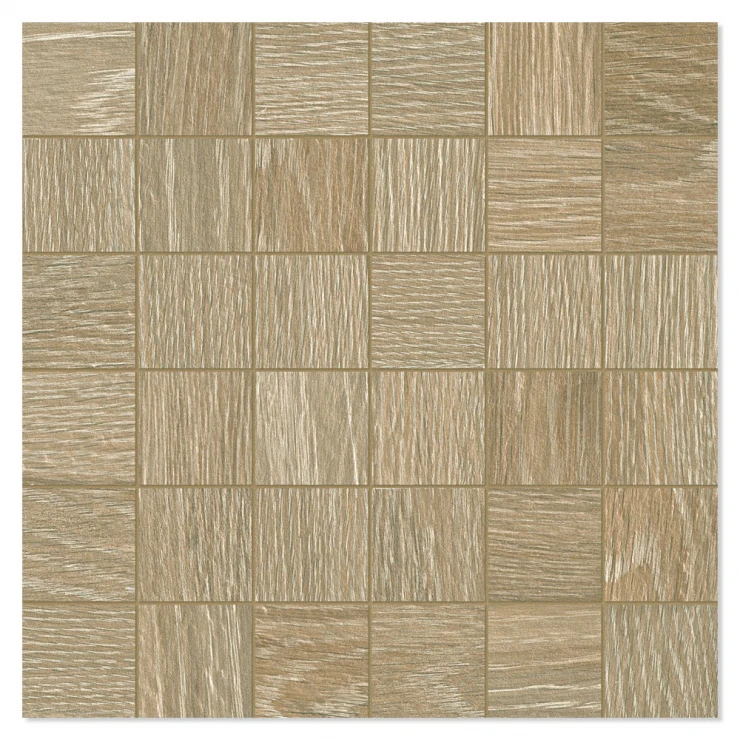 Unicomstarker Mosaik Träklinker Essence Vanilla Mat 30x30 (5x5) cm-0