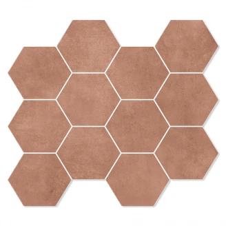 Unicomstarker Heksagon Klinker Living Terracotta Mat 30x34 cm