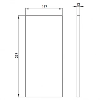 Hylde til Badeværelseskonsol Correo Sort Mat 26.7 cm-2