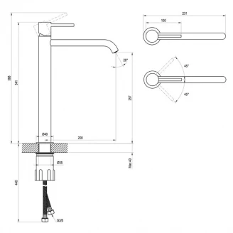 Ravak Håndvaskarmatur Espirit Hvid Mat 34 cm-2