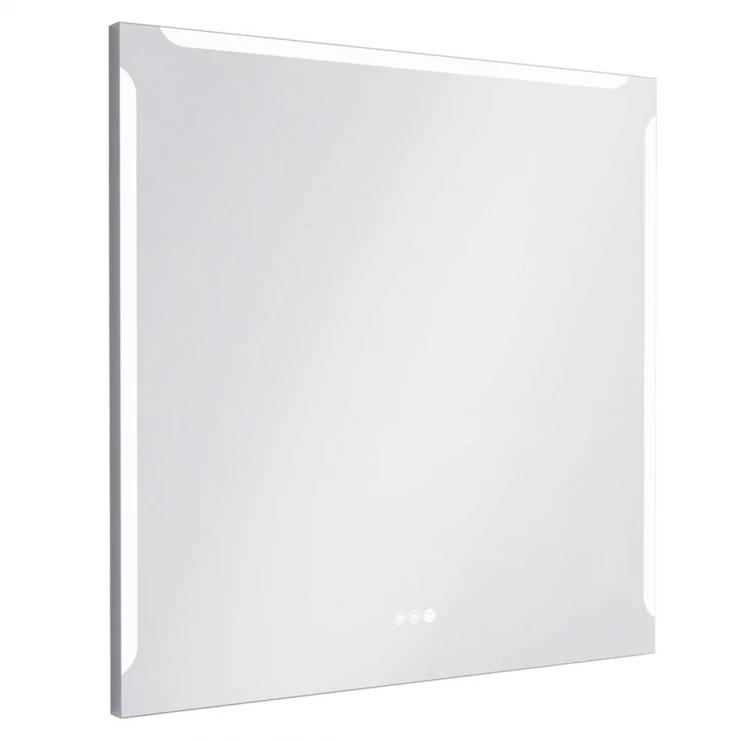 Spejl Ny Vision 80x80 cm Krom, Screen, Antifog, LED Sensor-0