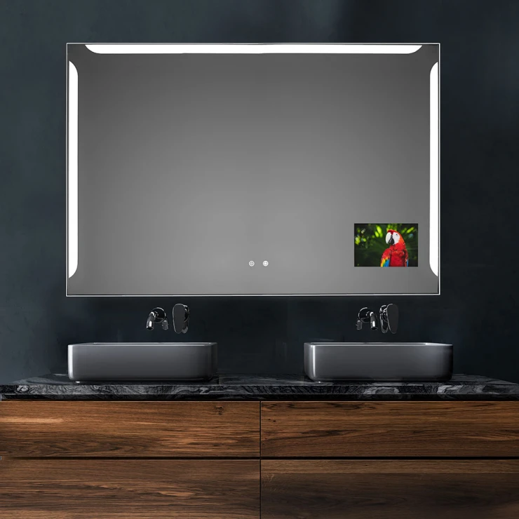 Spejl Ny Vision 120x80 cm Krom, Screen, Antifog, LED Sensor-0