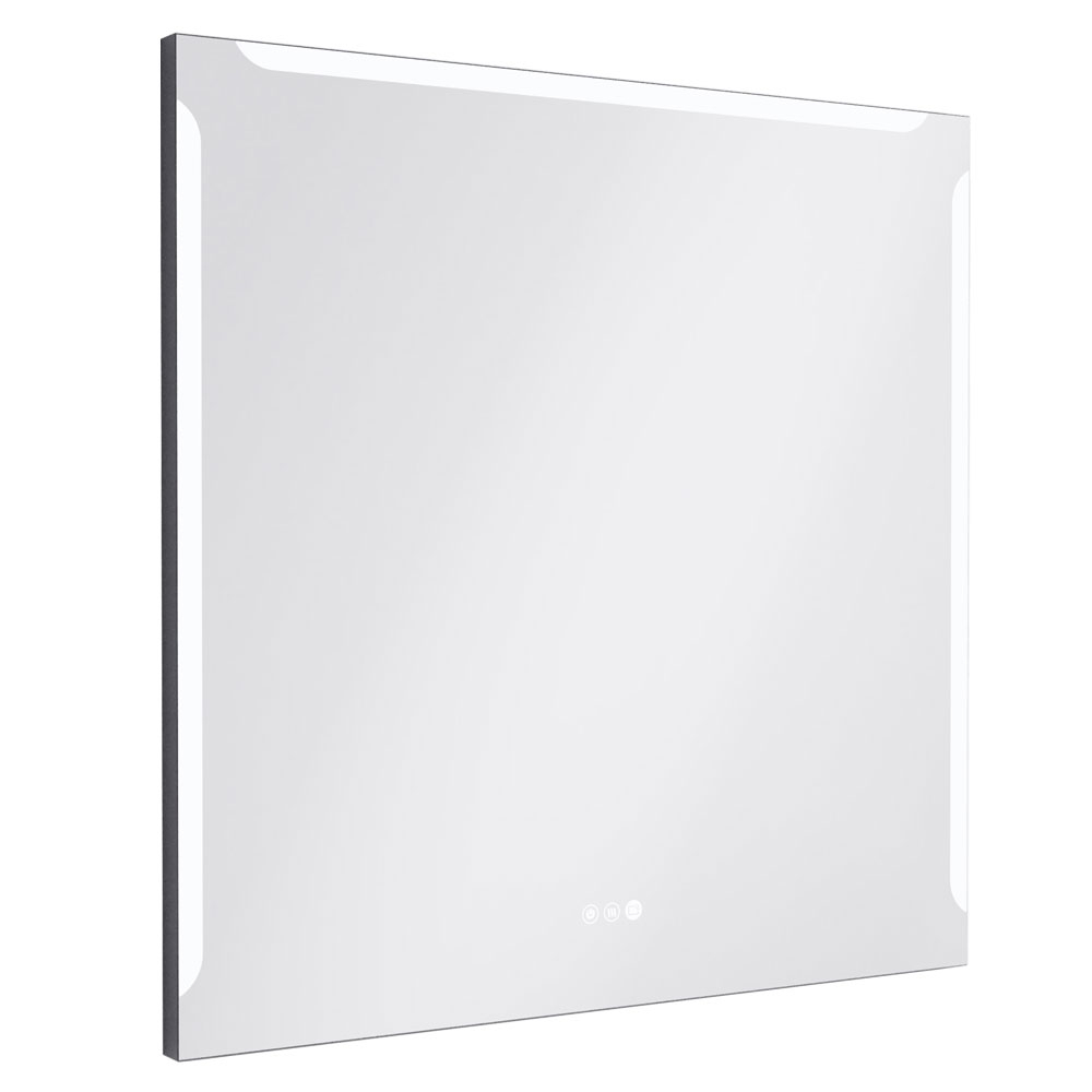 Spejl Ny Vision 80x80 cm Sort, Screen, Antifog, LED Sensor