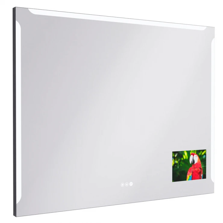 Spejl Ny Vision 100x80 cm Sort, Screen, Antifog, LED Sensor-0