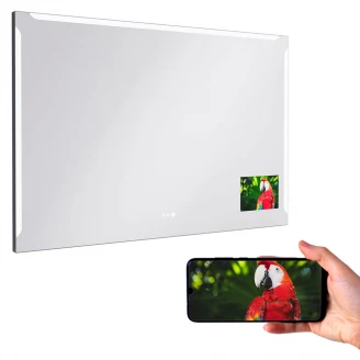 Spejl Ny Vision 120x80 cm Sort, Screen, Antifog, LED Sensor-2