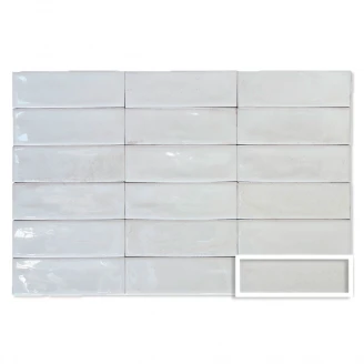 Klinker Pixel Hvid Blank 5x15 cm-2