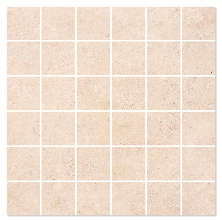 Mosaik Klinker Gotlandssten Beige Mat 30x30 (5x5) cm-0