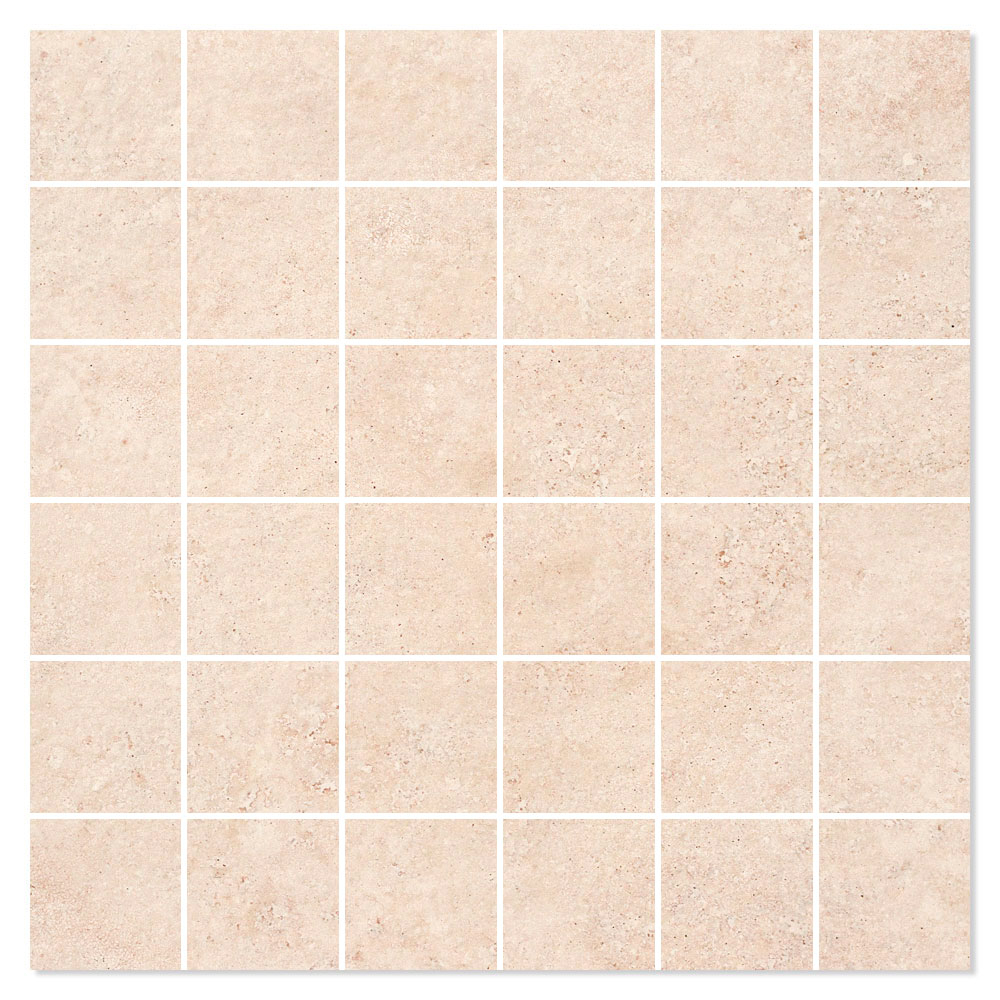 Mosaik Klinker Gotlandssten Beige Mat 30x30 (5x5) cm