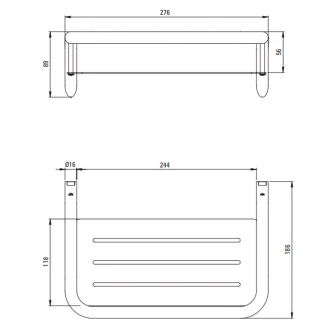 Brusekurv Silia Grå Titanium Mat-2