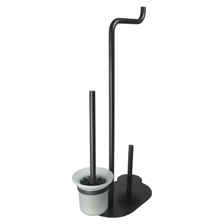 Toiletpapirholder 3-funktion Silia Sort Mat-0