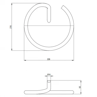 Håndklædering Silia Krom Mat-2