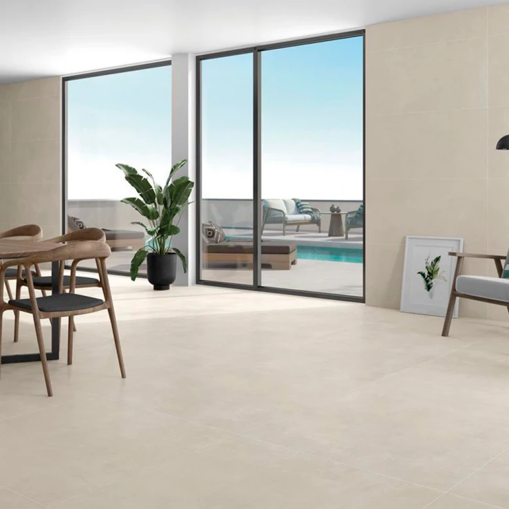 Klinker Industria Beige Mat 100x100 cm-0