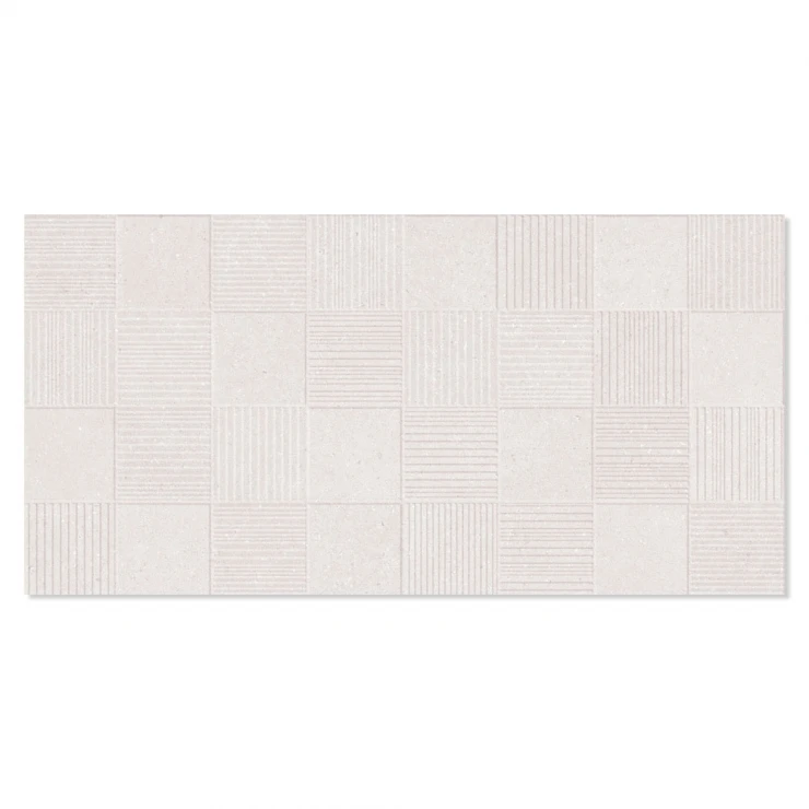 Klinker Illusion Hvidt Relief Mat 45x90 cm-0