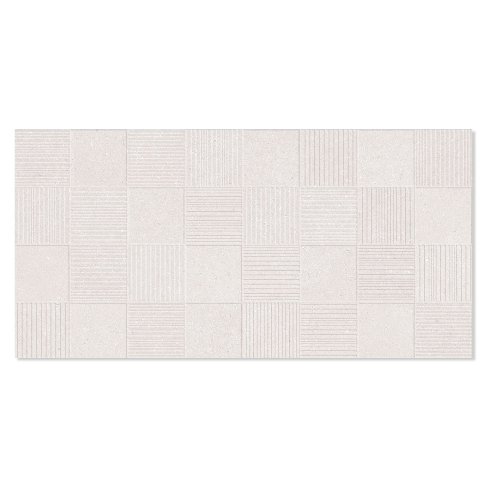 Klinker Illusion Hvidt Relief Mat 45x90 cm