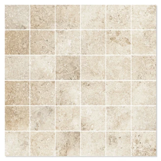 Mosaik Klinker <strong>Kalksten Limhamn</strong>  Beige Mat 30x30 (5x5) cm