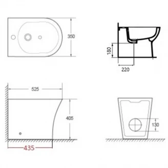 Bathco Bidet Sidney Hvid Glat-2