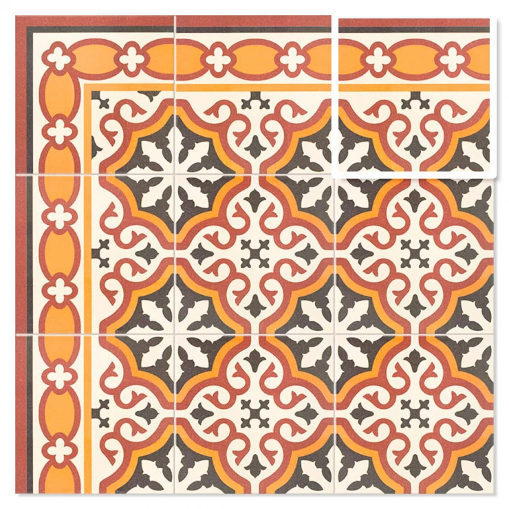 Mainzu Klinker Victorian Cenefa Gotisk Mat 20x20 cm-1