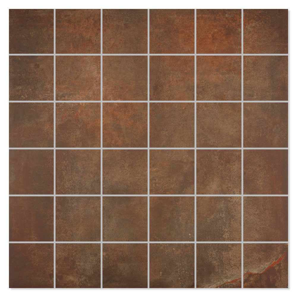 Mosaik Klinker Steelwave Bronze Mat 30x30 (5x5) cm