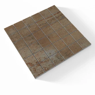 Mosaik Klinker <strong>Metalo</strong>  Brun Mat 30x30 (5x5) cm