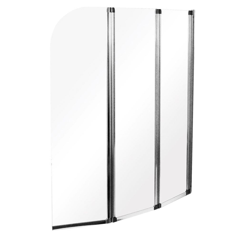 Badekarvæg Minotte Krom 4 mm 123.5x139 cm | Hill Ceramic®