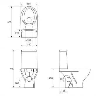 Toilet Enkla Hvid Blank-2