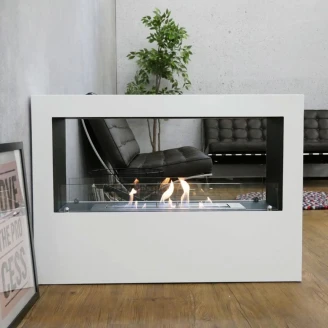 ScandiFlames Bioethanol Pejs Lansing Hvid Mat