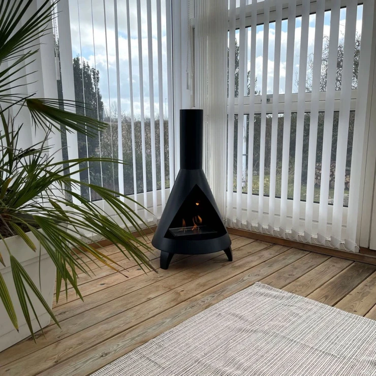 ScandiFlames Bioethanol Pejs Salem Sort Mat-0