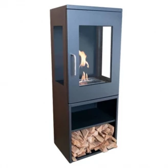 ScandiFlames Bioethanol Pejs Cheyenne Sort Mat-2