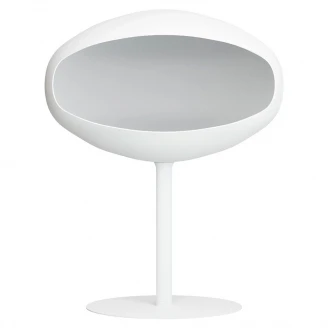 Cocoon Pedestal Bioethanol Pejs Hvid Mat med Stålfod Vit Blank-2