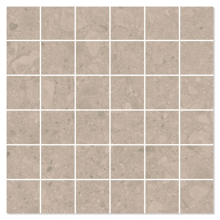 Mosaik Klinker Ceppo di gre Beige Mat 30x30 (5x5) cm-0