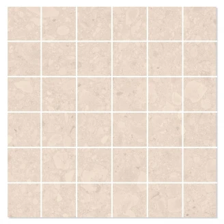 Mosaik Klinker <strong>Ceppo di gre</strong>  Lys Beige Mat 30x30 (5x5) cm